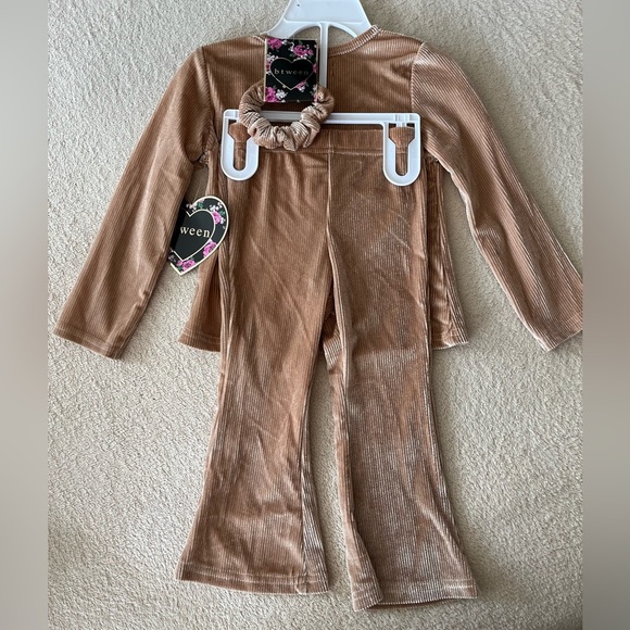 NWT btween Toddler Girls’ Ruffle Velour Set 24M - Picture 4 of 10